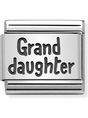 Nomination Composable Classic Dekoratif Link - Plakalar Oksitlenmiş - Kız Torun -  925 Gümüş