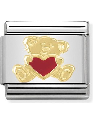 Nomination Composable Classic Dekoratif Link - Aşk - Kalp Ayıcık - (32 Bear With Heart) 18K Altın