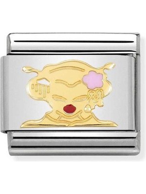 Nomination Composable Classic Dekoratif Link - Semboller - Geyşa - (47 Geisha) 18K Altın