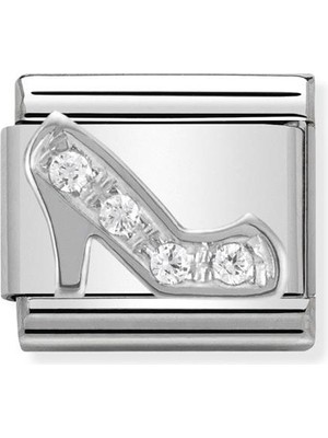 Nomination Composable Classic Dekoratif Link - Semboller - Topuklu - (09 Stiletto) 925 Gümüş Zirkon