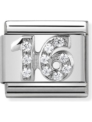 Nomination Composable Classic Dekoratif Link - Semboller - 16 - (17 16) 925 Gümüş Zirkon