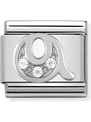 Nomination Composable Classic Dekoratif Link - Harfler Cz - Q - (17 Q) 925 Gümüş Zirkon