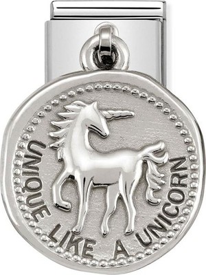 Nomination Composable Classic Dekoratif Charm - Charm Dilekler - Unicorn Gibi Benzersiz -  925 Gümüş