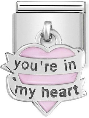 Nomination Composable Classic Dekoratif Charm - Charm Semboller - Kalbimdesin -  925 Gümüş
