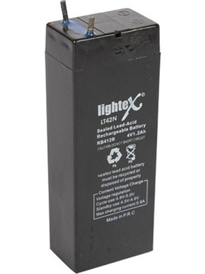 Lightex Akü 4V 1.2A Işıldak Fener (3.5X9X2CM) Lightex LT-42N