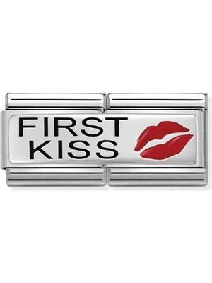 Nomination Composable Classic Dekoratif Link - Ikili Semboller - Ilk Öpücük -  925 Gümüş