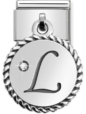 Nomination Composable Classic Dekoratif Charm - Charm Yazılar - L - (12 L) 925 Gümüş