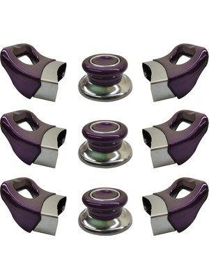 Nalburkent Tencere Tava Sahan Kulp ve Kapak Kulpu Yasemin Mor 3 Set