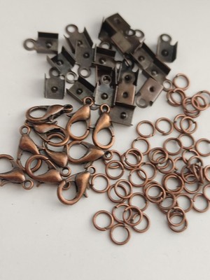 Engin TT Takı Yapımı Ana Malzemeleri Bakır Kolye Bileklik -1 (Klips-Halka-Kapama)