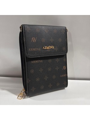 Armine Bayan Çanta Baskılı Siyah AR26605