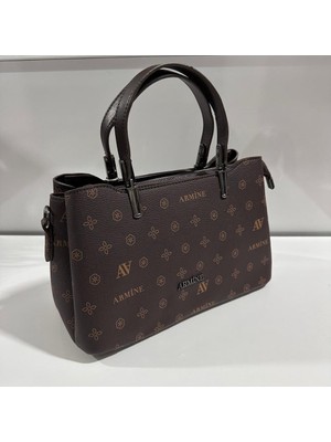 Armine Bayan Çanta Baskılı Kahve AR31103