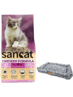Sancat Premium Tavuklu Yavru Kedi Maması 15 Kg,mini Small Colours Yatak