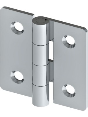 Azra Yapı 40X40 mm 2mm Kalınlıkta Paslanmaz Çelik Krom Yaprak Menteşe