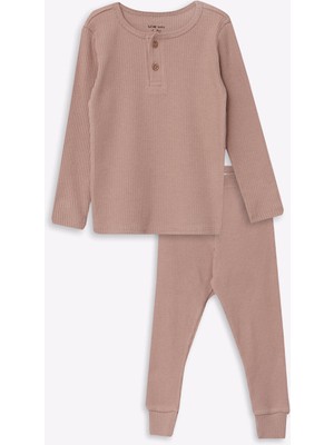 LC Waikiki Lcw Baby Bisiklet Yaka Uzun Kol Erkek Bebek Pijama Takımı