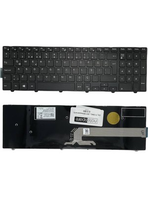 Notespare Dell ile Uyumlu Inspiron 15-5559, 15-7559, 17-5755, 17-5758 Notebook Klavye Siyah Tr