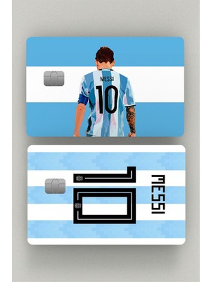 Hediyene Bak G.o.a.t Lionel Messi 2'li Kredi Kartı & Akbil Sticker Kaplama