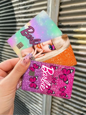 Hediyene Bak Material Girl Barbie 3'lü Kart Kaplama Sticker