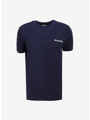 Discovery Expedition Lacivert Erkek Bisiklet Yaka T-Shirt D4SM-TST3294