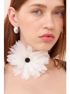 ROMAN Papatya Figürlü Organze Bağlama Detaylı Aksesuar Siyah Y2486112_001