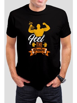 T-35 Gym Baskılı Siyah Unisex Tişört C209