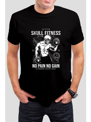 T-35 Sporcu Kuru Kafa Baskıkı Siyah Unisex Tişört C200