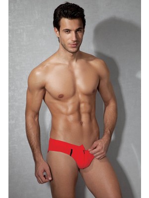 Doreanse Kırmızı Erkek Modal Fermuar Detaylı Külot Slip