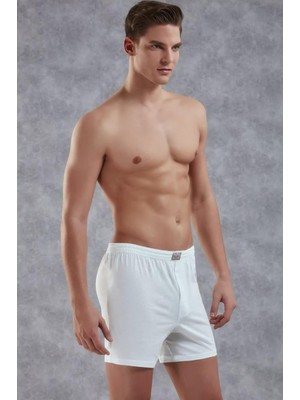 Doreanse Beyaz Erkek Pamuk Normal Paça Boxer