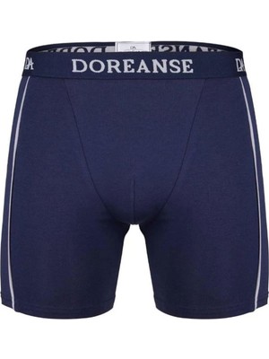 Doreanse Lacivert Erkek Modal Çizgili Normal Paça Boxer
