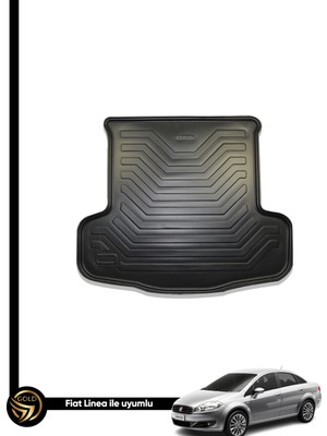 Black Gold Fıat Lınea Sedan 2007 ve Sonrası 3D Bagaj Havuzu Araca Özel Olive Kauçuk Bagaj