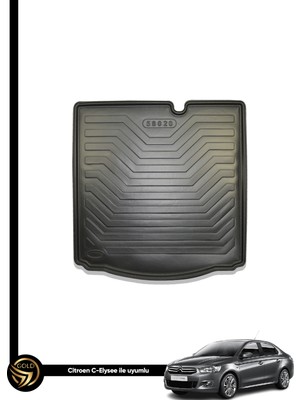 Black Gold Cıtroen C-Elysee Sedan 2012 ve Sonrası 3D Bagaj Havuzu Araca Özel Olive Kauçuk Bagaj