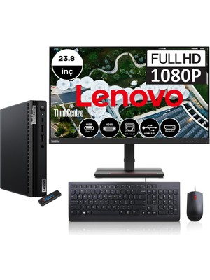 Lenovo Thinkcentre M70Q Gen 4 Intel Core I7-13700T 16GB 512GB SSD Windows 11 Home 23.8" Masaüstü Bilgisayar 12E30015TRMH01 + Zetta Flash Bellek