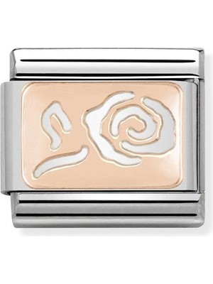 Nomination Composable Classic Dekoratif Link - Plakalar - Gül - (13 Rose) 9k Rose Altın