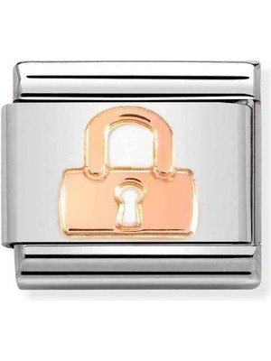 Nomination Composable Classic Dekoratif Link - Semboller - Asma Kilit - (47 Padlock) 9k Rose Altın
