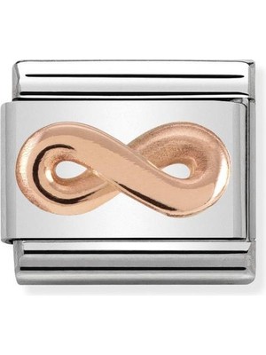 Nomination Composable Classic Dekoratif Link - Semboller Kabartma - Sonsuzluk -  9k Rose Altın