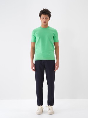 Xint Erkek Lacivert Doğal Dökümlü Slim Fit Pantolon