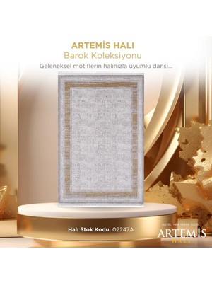 Koç Artemis Halı Barok Antrasit Çerçeve Desenli Halı