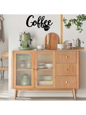 Creatölye Tablo, Ahşap,coffee  Bar Tablosu Lazer Kesim, Siyah Mdf