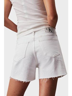 Calvin Klein Yüksek Bel Mom Denim Short J20J2228111AA Bayan Short J20J222811 1AA