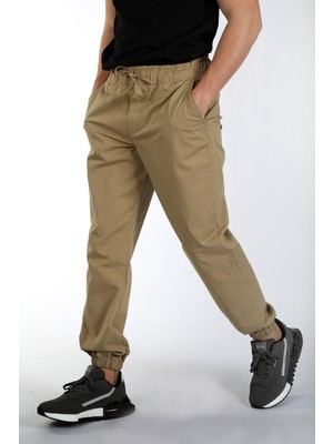 Lee Cooper Jogger Normal Bel Rahat Kesim Bilekte Lastikli Paça Camel Erkek Pantolon