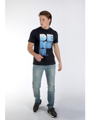 Lee Cooper Wince Erkek %100 Pamuk O Yaka T-Shirt Siyah