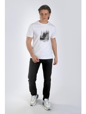 Lee Cooper Alvin Erkek O Yaka T-Shirt Beyaz