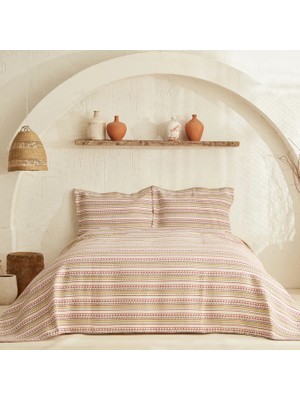 Karaca Home x Arslantepe Bordo Siyah Çift Kişilik Yatak Örtüsü