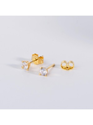 goldkupe 14 Ayar Tektaş Altın Küpe 1,49 gr