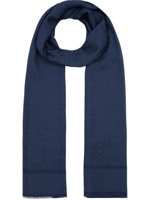 İpekevi Monogram Şal - Mini Seljuk - Lacivert