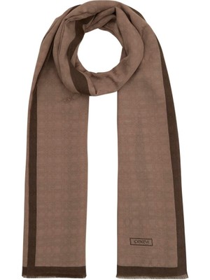 İpekevi Monogram Şal - Puslu Leylak