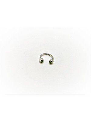 Tükkan Accessories 316L Cerrahi Çelik 8 mm Taşlı Diş, Dudak, Kıkırdak, Tragus, Kaş, Kulak Smiley PİERCİNG-0VP146