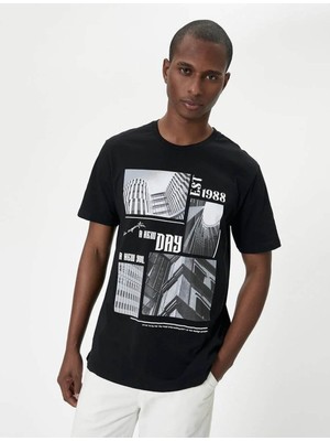 Koton Erkek T-Shirt Siyah 4SAM10292HK