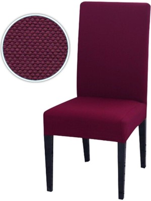Furkan Ticaret Sandalye Kılıfı Koyu Vizyon Yıkanabilir Lastikli Kadife Kumaş Sandalye Örtüsü