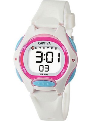 Captiva 30 mt Suya Dayanıklı Digital Alarm-Kronometre-Led Işık Spor Kasa Çoçuk Kol Saati CPT.X058