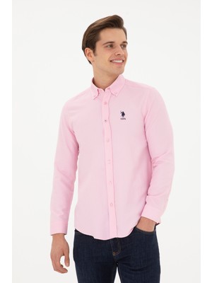 U.S. Polo Assn. 1886621 NOVA024Y U.S. Polo Assn. Erkek Pembe Gömlek